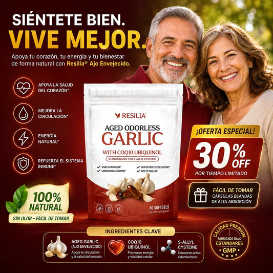 Ajo Añejado Sin olor - Fórmula Premium (60 Cápsulas) 100% Puro, Natural y Organico | Complemento dietético
