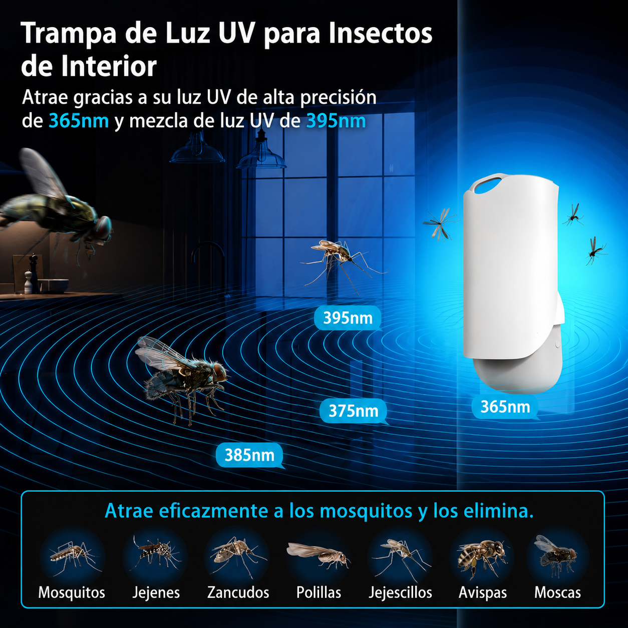 Trampa de Insectos 1 Base Enchufable + 4 cartuchos Gratis