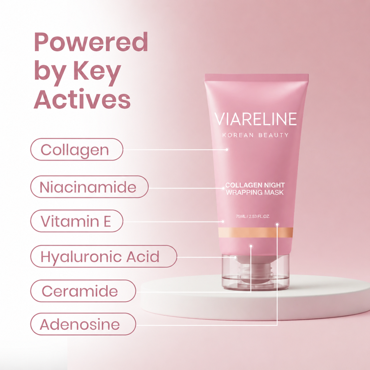 Mascarilla Facial Nocturna de Colágeno - Compra 1 lleva 2 + Aplicador Gratis
