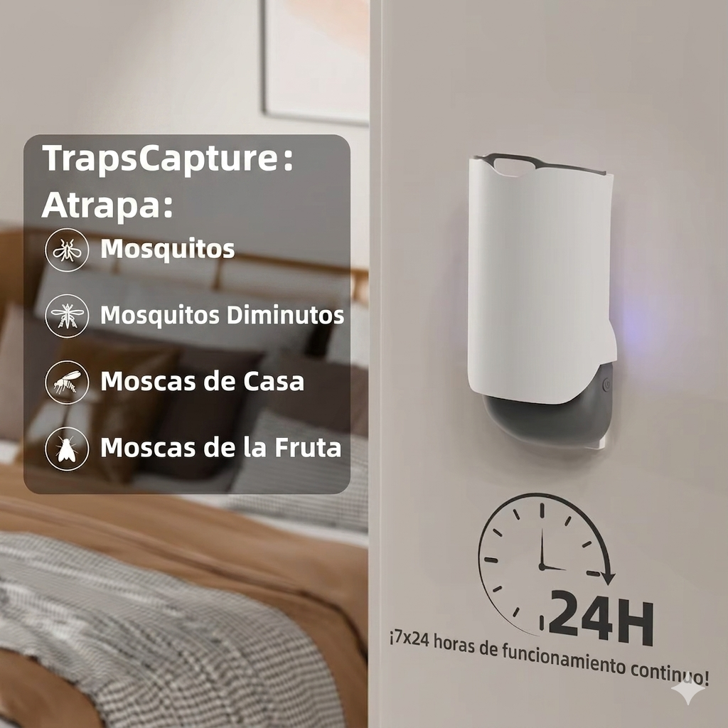 Trampa de Insectos 1 Base Enchufable + 4 cartuchos Gratis